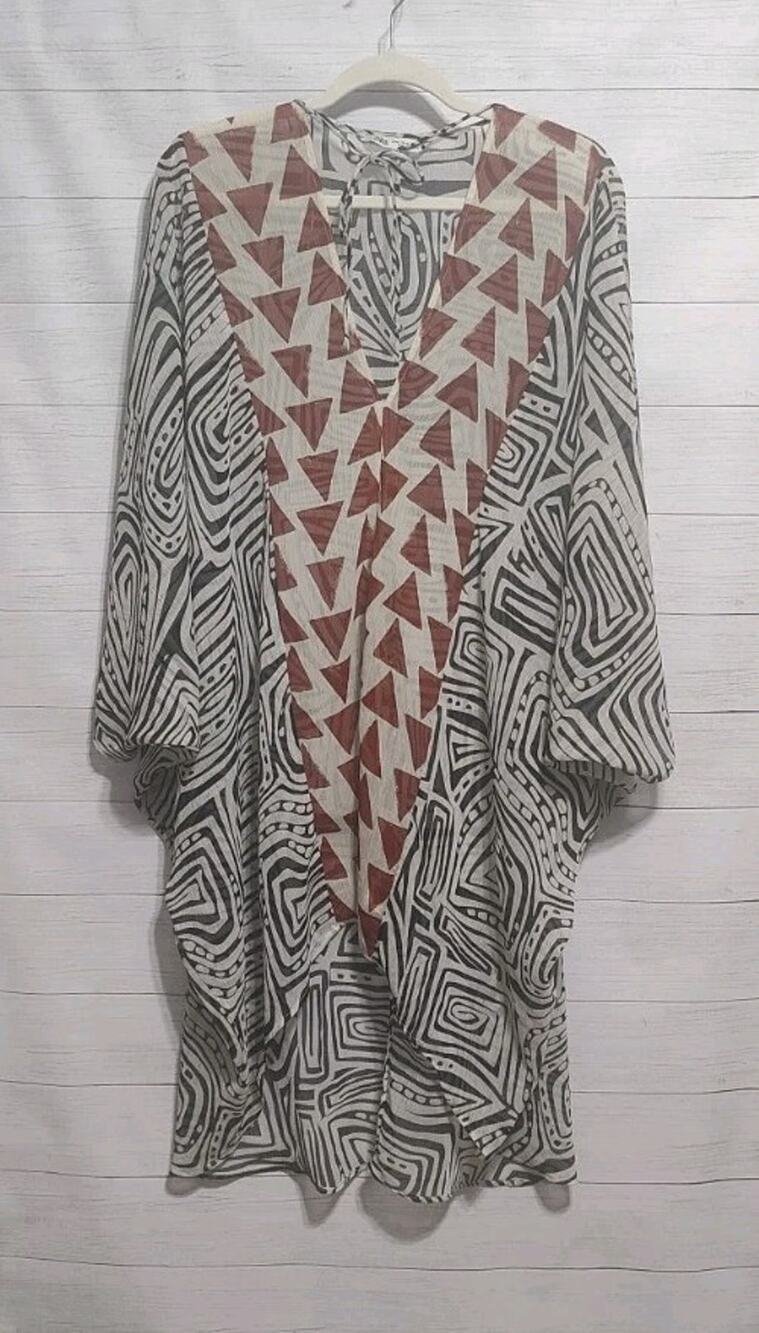 Zara Women's Medium The Carla Kaftan Dress Coverup Boho (Pre-owned)